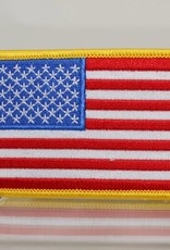 American Flag with Gold Trim 2.5 x 3.5" Patch