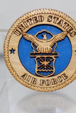 Air Force Crest Wooden Magnet