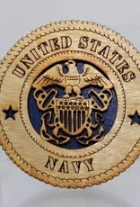 Wooden Navy Magnet