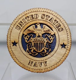 Wooden Navy Magnet