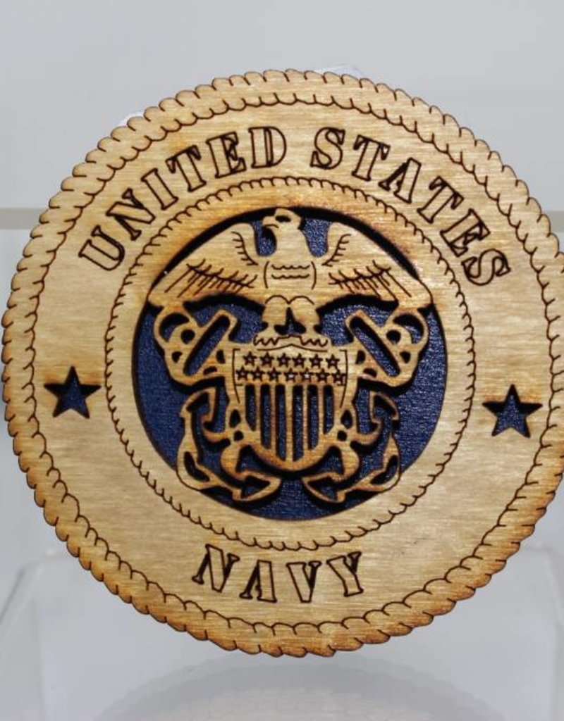 Wooden Navy Magnet