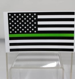 Thin Green Line American Flag Decal