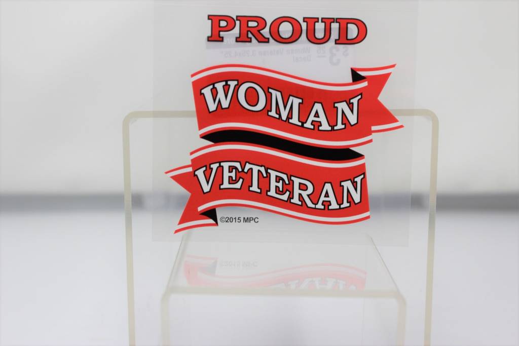 veteran woman decal proud flag