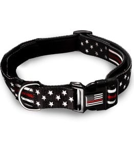 Thin Blue Line USA Thin Red Line Pet Collar Large