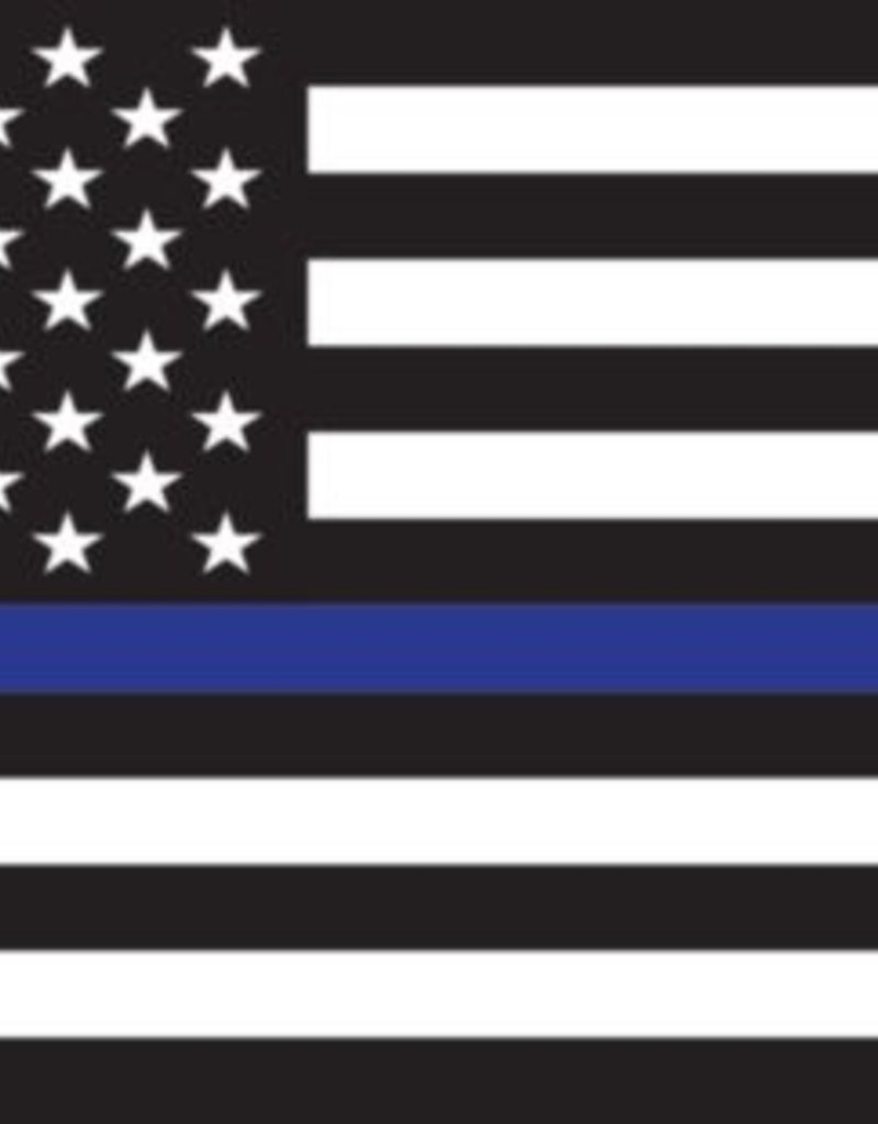 Thin Blue Line Flag Decal