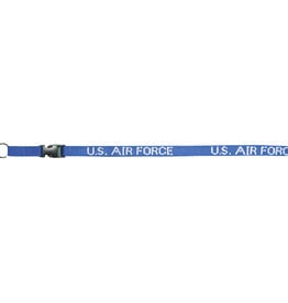 U.S. Air Force DEMB in White Thread on Removable Clasp Royal Blue Lanyard