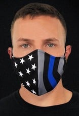 Thin Blue Line Face Mask One Size