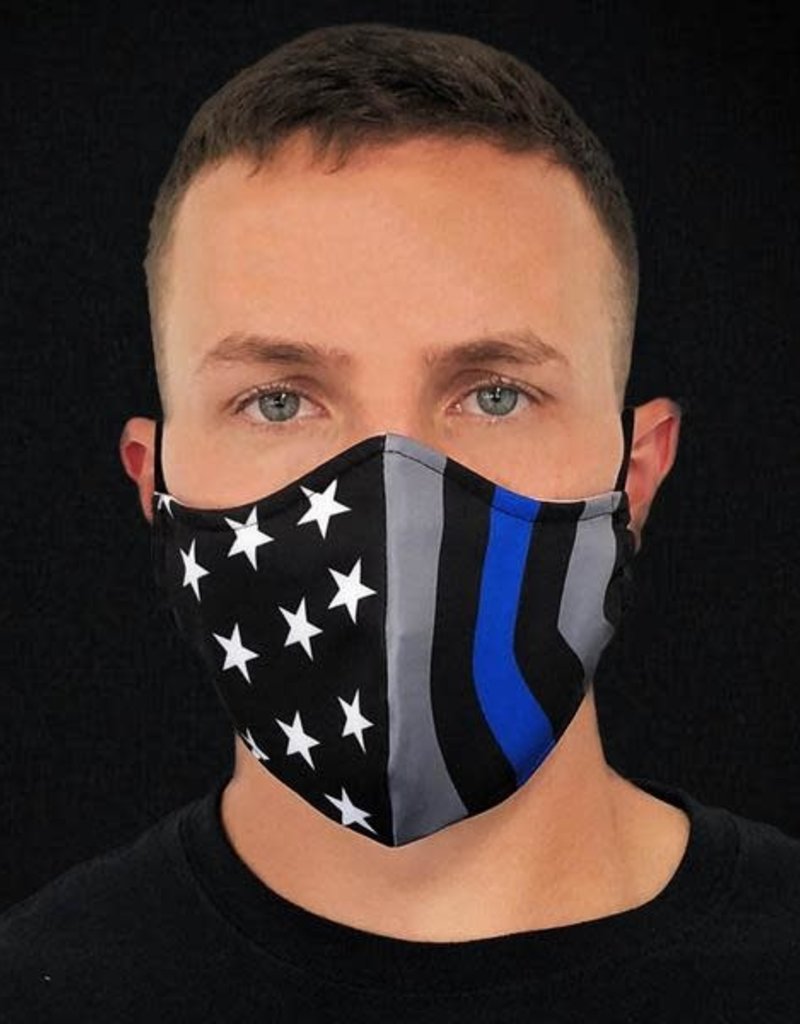 Thin Blue Line Face Mask One Size