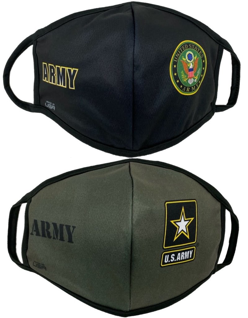 Army Crest and Star 2 Pack Face Masks