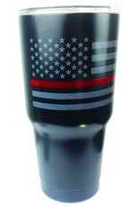 Thin Red Line Distressed American Flag Insulated Mug, 30 oz