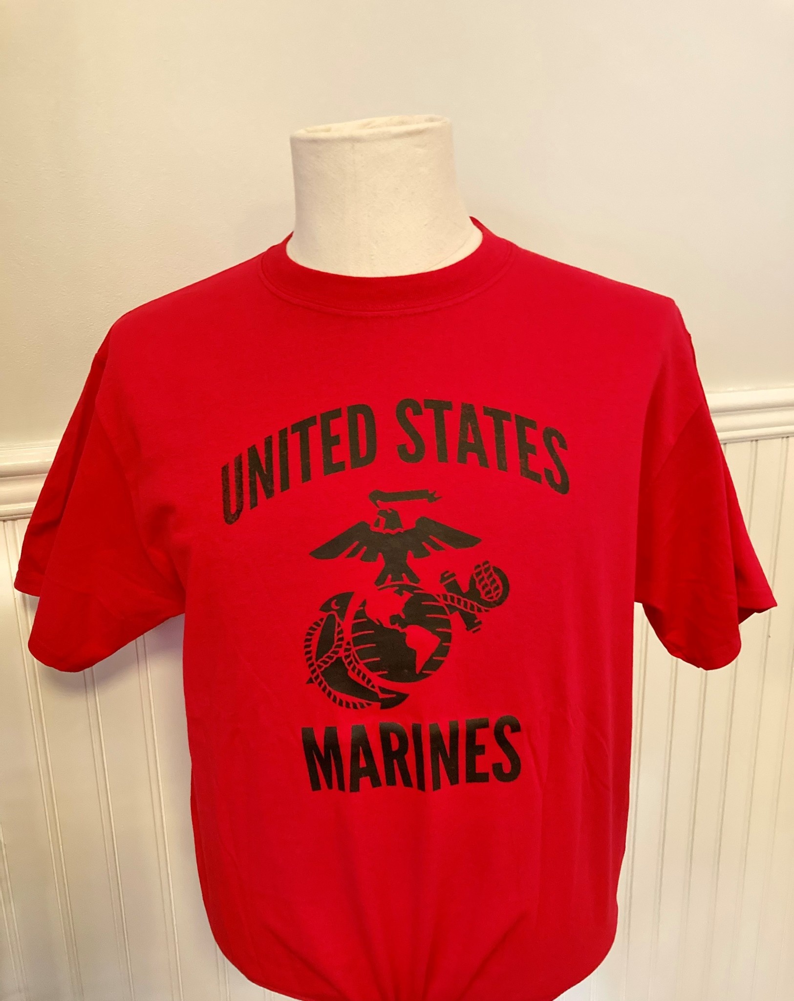 USMC Tshirt with Logo - Stars & Stripes, The Flag Store