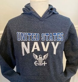 Pullover Hoodie, Navy Logo