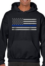 Thin Blue Line American Flag Classic Hoodie