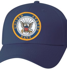 Navy Crest Patch Baseball Hat