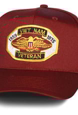 Vietnam Veteran 1959-1975 Patch Baseball Cap, Maroon