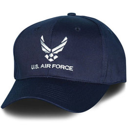 Air Force Logo Patch Baseball Cap-Blue
