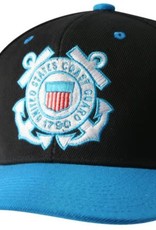 Coast Guard Baseball Cap w/Embroidered Crest Black/Blue