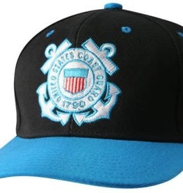 Coast Guard Baseball Cap w/Embroidered Crest Black/Blue