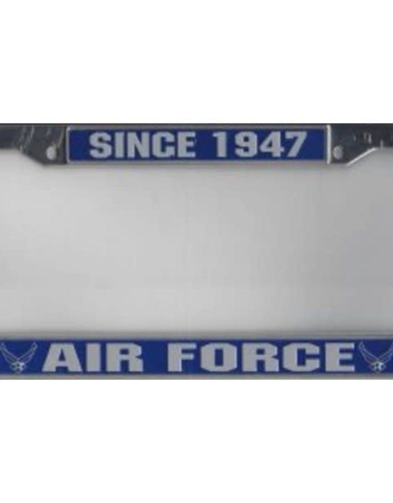 Air Force 1947 Chrome Auto License Plate  Frame