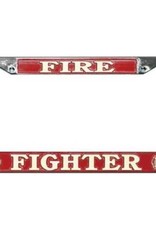 Fire Fighter Chrome Auto License Plate Frame