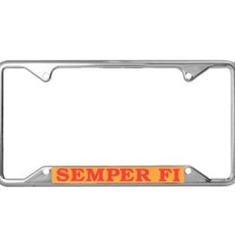 Marine Corps Chrome License Plate