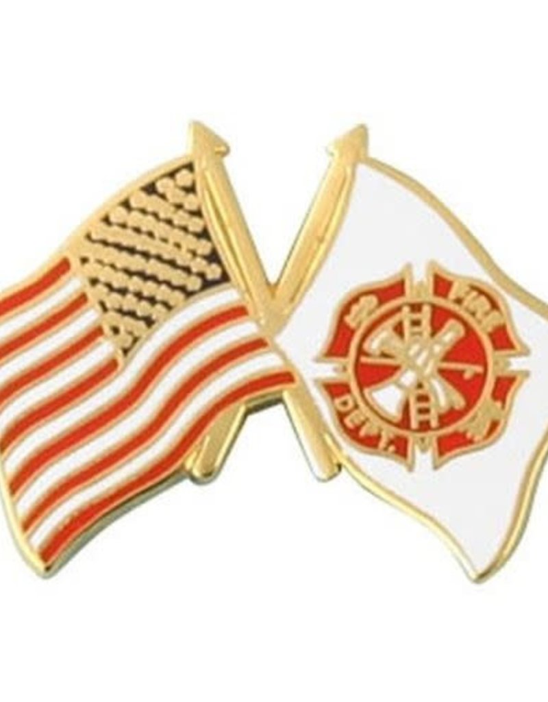 American Flag Fire Rescue Firefighter Lapel pin Cloisonné UNITED STATES U.S.A. 