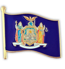 New York State Flag on 1" Lapel Pin