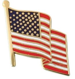 American Flag (On Pole) on 7/8" Lapel Pin