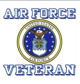 Air Force Veteran with Crest Decal