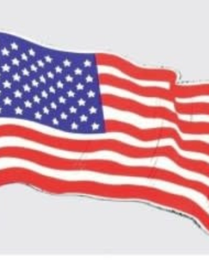 Wavy American Flag Decal