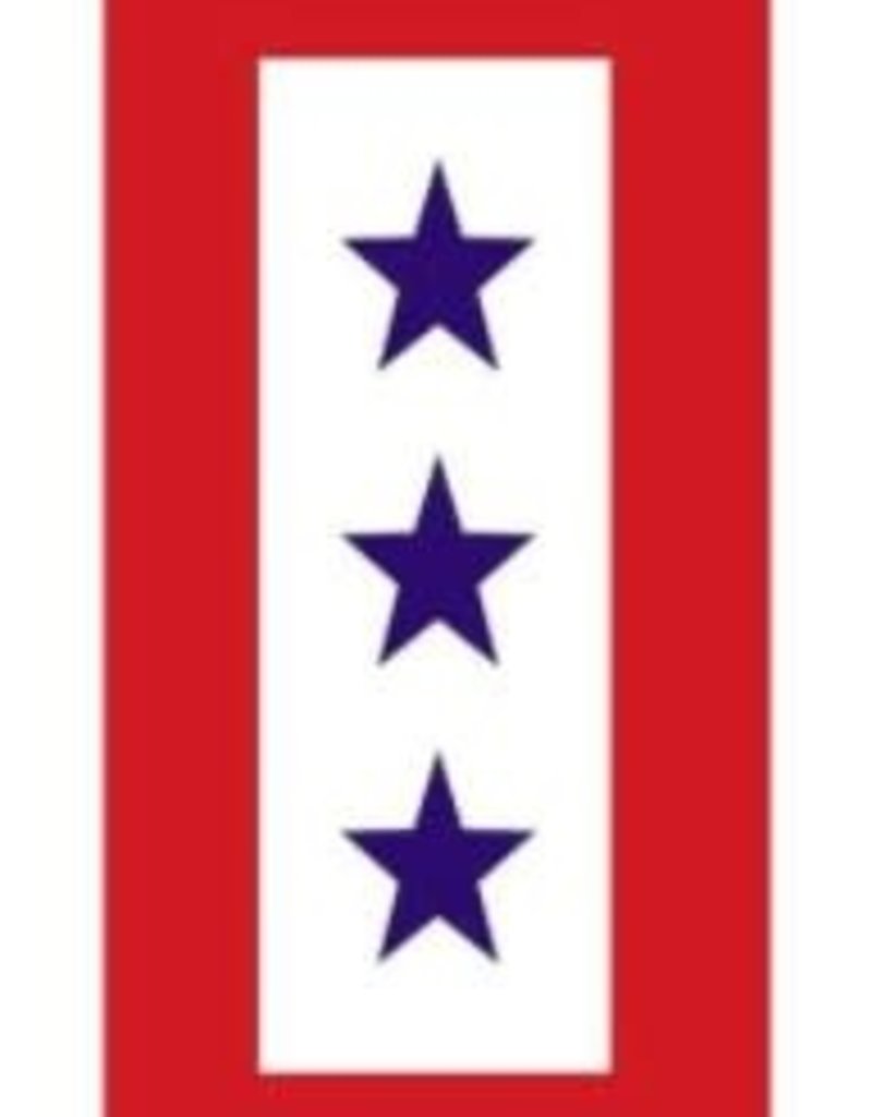 Three Blue Stars Service Ribbon Decal