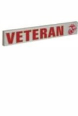 VETERAN with U.S. Marine EGA 15.5"x2.5" Wood Sign