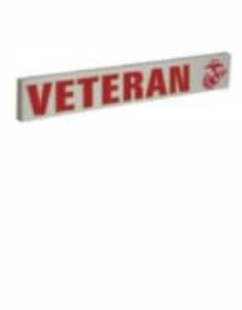 VETERAN with U.S. Marine EGA 15.5"x2.5" Wood Sign