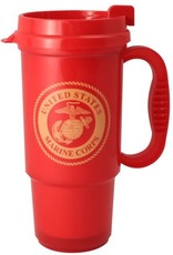 Marine Corps Plastic 16oz Travel Mug