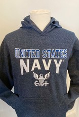 Pullover Hoodie, Navy Logo