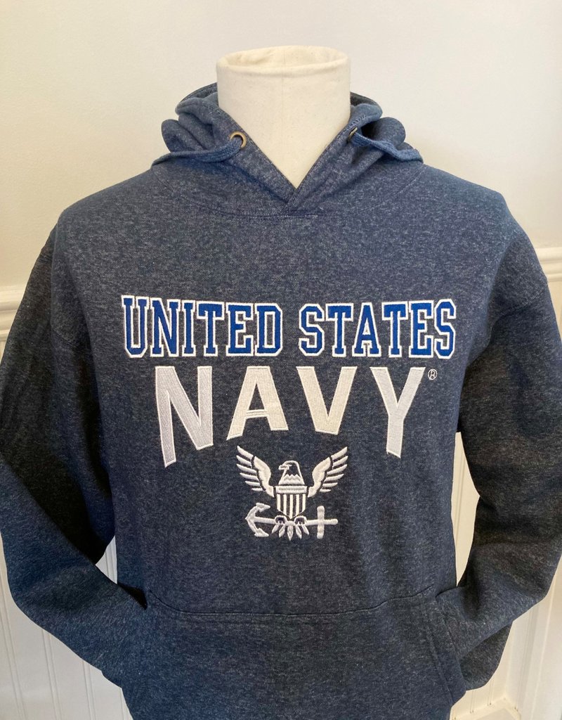 Pullover Hoodie, Navy Logo