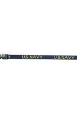 U.S. Navy DEMB in Gold Thread on Removable Clasp Blue Lanyard