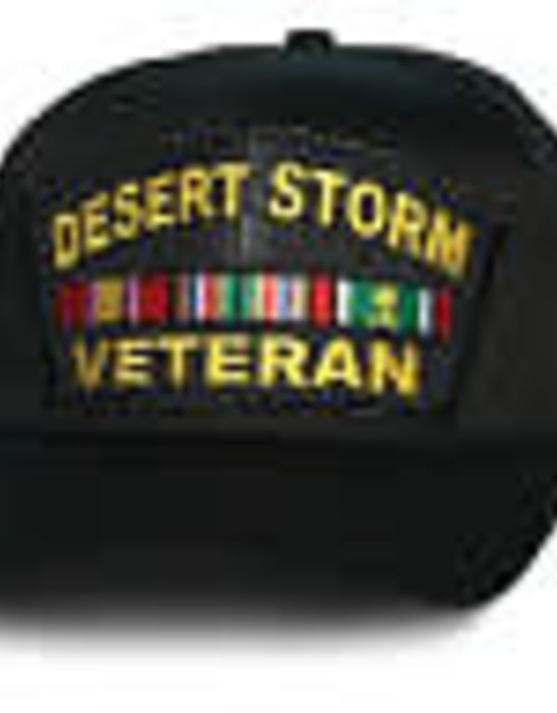 Desert Storm Veteran Patch Baseball Cap-Black