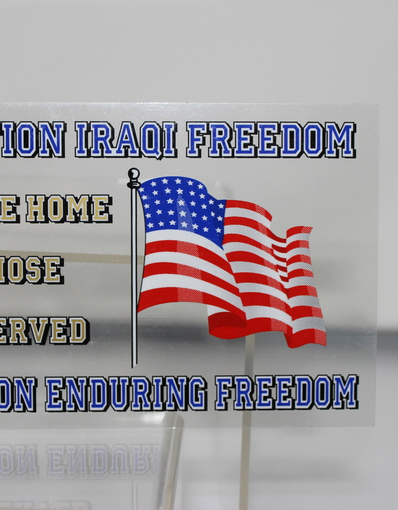 Operation Iraqi Freedom/Operation Enduring Freedom Welcome Home Decal