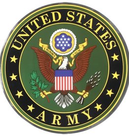 United States Army Crest 3" 4.25"x4.5" Round Sticker Decal
