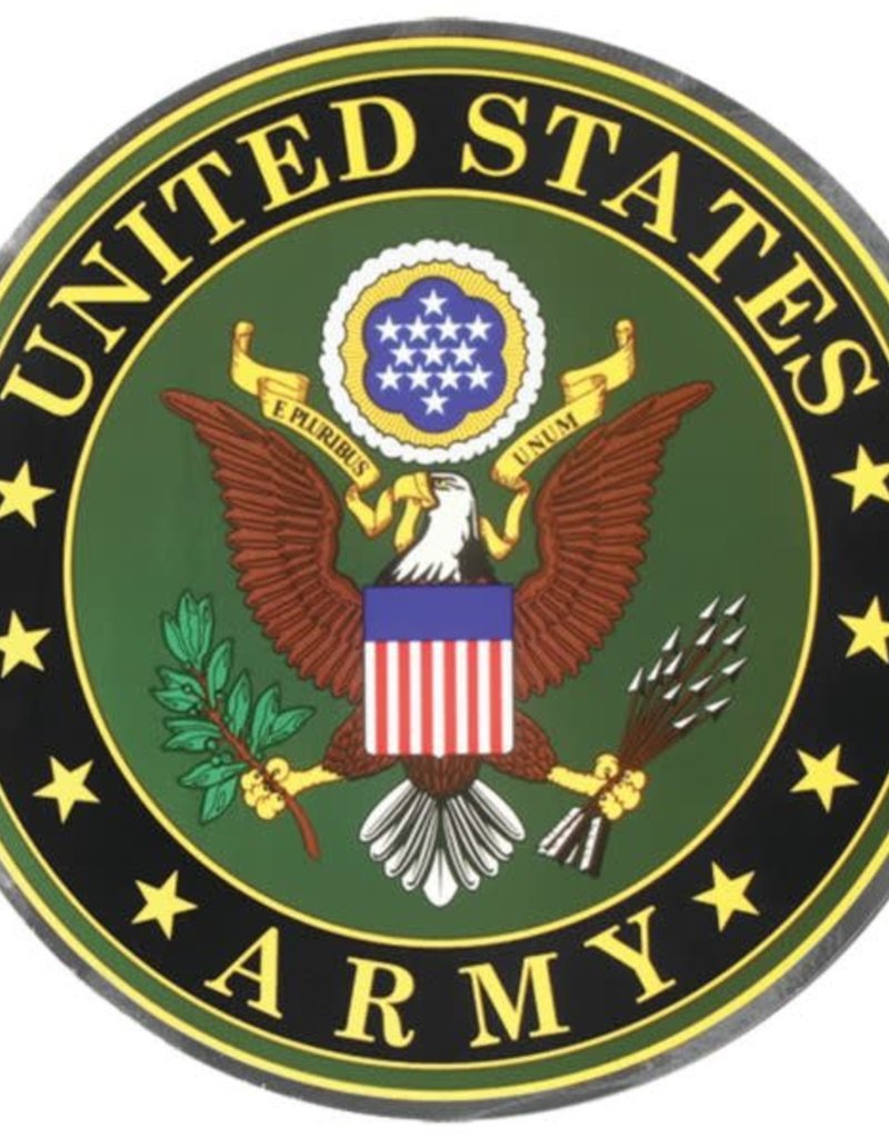 United States Army Crest 3" 4.25"x4.5" Round Sticker Decal