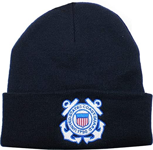 US Coast Guard Watch Cap Blue/White Stars & Stripes, The Flag Store