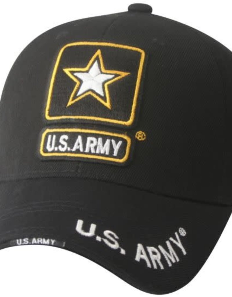 U.S. Army Star Logo 3D Black Ball Cap