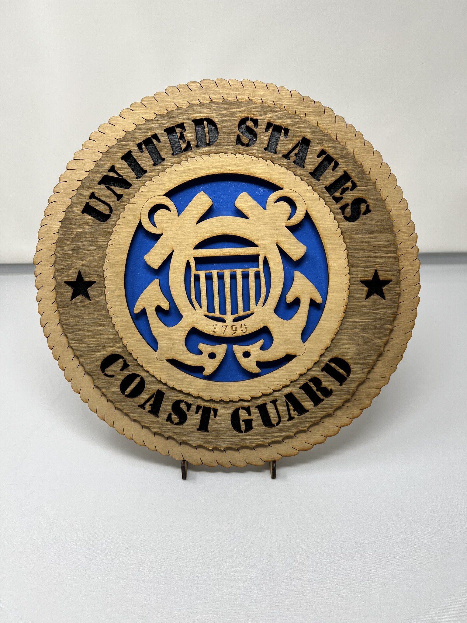 Coast Guard Plaque Lg Locally Made Stars & Stripes, The Flag Store
