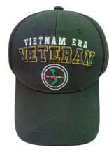 Vietnam Era Veteran Baseball Cap, Black with Emblem