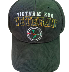 Vietnam Era Veteran Baseball Cap, Black with Emblem