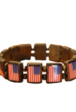 All American Flag 14 tile Bracelet