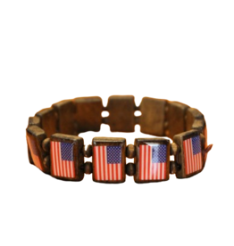 All American Flag 14 tile Bracelet