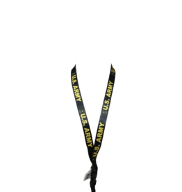 US Army Crest Veteran Imprint  Removable Clasp Lanyard