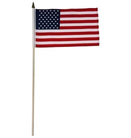 USA 8x12" Stick Nylon Flag